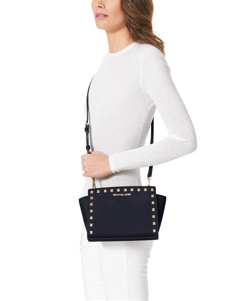 michael kors blue selma bag|michael kors selma medium.